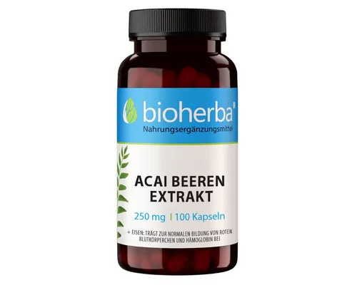 BIOHERBA R Acai Beeren Extrakt 250 mg 100 Kapseln Nahrungsergänzungsmittel