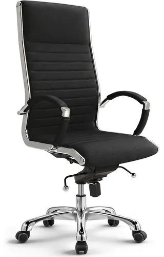 VERSEE Montreal Bürostuhl Stoff Schwarz – Ergonomischer Chefsessel für hohen Komfort