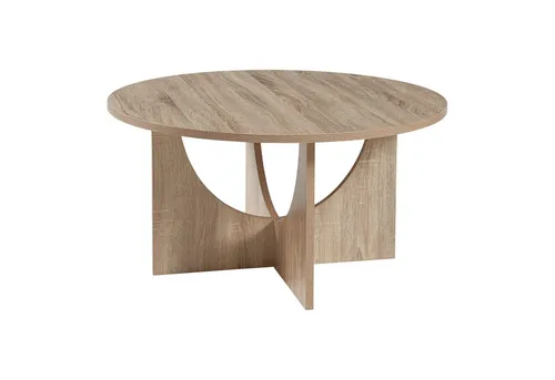 [en.casa] Couchtisch Rindal - Stilvoller Beistelltisch in Eichenoptik - Beistelltisch fürs Wohnzimmer, zeitloses Design mit stabilem Stand und pflegeleichter Oberfläche, ideal als Hingucker und Ablagefläche.