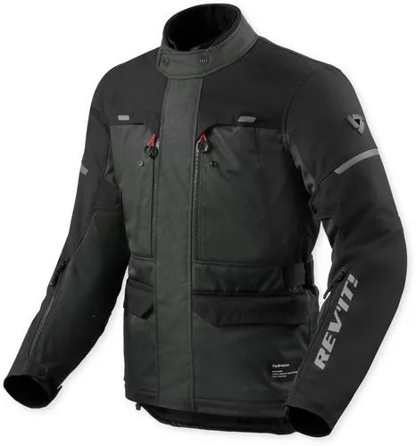 Revit Outback 5 H2O wasserdichte Motorrad Textiljacke XL - Hochwertige Motorradjacke aus 99% recyceltem Polyester, wasserdicht und sportlich im Design. Ideal für Motorradfahrer, die auf Sicherheit und Komfort Wert legen. Rücken- und Brustprotektor vorbereitet.