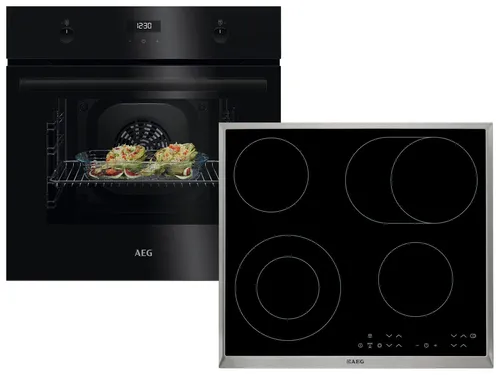 AEG AB12B Set Backofen BEK43511XB + Glaskeramikkochfeld HK634060XB