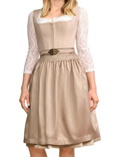Krüger Madl Dirndl Dirndl Evi 60cm Länge beige in beige von Krüger Madl