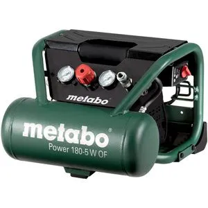 Metabo Power 180-5 W OF Kompressor - 8 bar, 1,1 kW, ölfrei und kompakt mit 5 l Kesselgröße