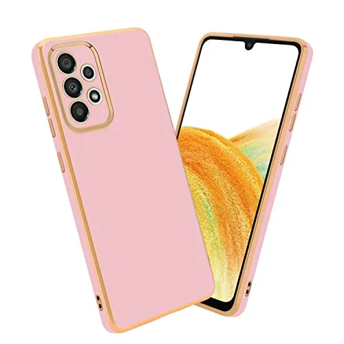 Cadorabo Hülle kompatibel mit Samsung Galaxy A33 5G Schutzhülle TPU Silikon Case Liquid Design mit Kameraschutz Slim Kratzfest Weiche Gummi mit Rundumschutz Case Hülle für Galaxy A33 5G in Rosa