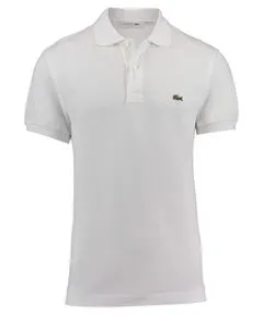 LACOSTE L1212 SHORT SLEEVED RIBBED COLLAR S Weiß - Poloshirt für Herren aus 100% Baumwoll-Petit-Piqué, zeitloses Design mit gesticktem Krokodil-Logo, perfekt für legere Anlässe und jeden Tag.