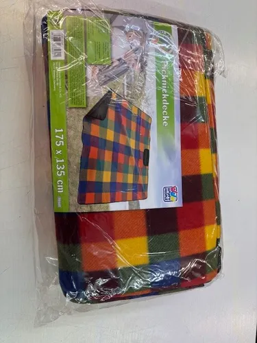 Happy People 78460 - Picknickdecke Karo Muster Tasche Isoliert Beschichtet NEU