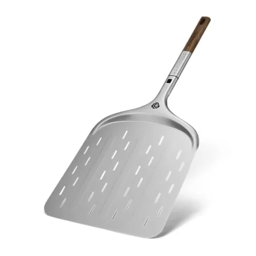 Burnhard Pizzaschaufel Aluminiumspatel mit Akazienholzgriff von Burnhard