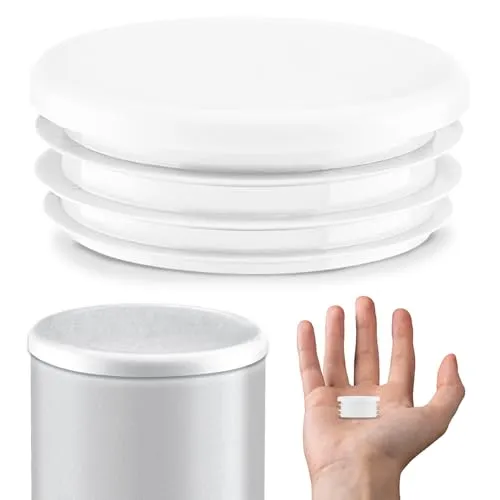 EMFA Lamellenstopfen rund 30 mm Weiß – Kunststoffstopfen für Rundrohre und Stahlrohre | Endkappen zur Rohrabdeckung – 5 Stück