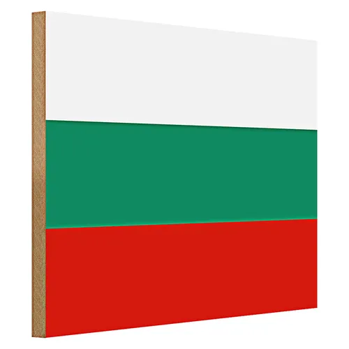 Holzschild Flagge Bulgarien 40x30cm Flag of Bulgaria