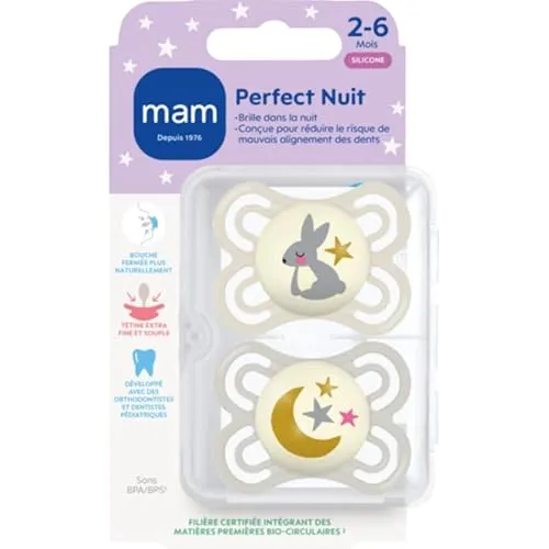 Produktbild MAM | Perfect Nuit Schnuller 2-6 Monate (2 Stück) Zufällige Farbauswahl