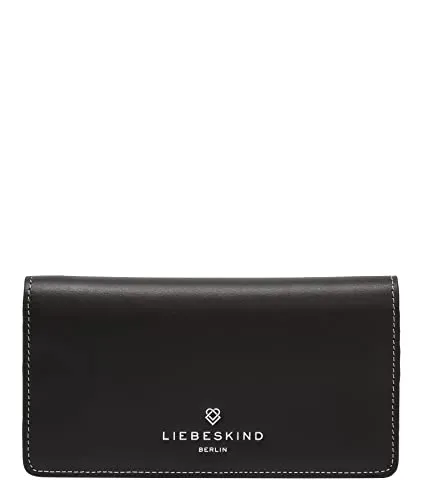 LIEBESKIND Berlin Damen Geldbörse 'Slam' - Groß, viel Platz, RFID-Schutz, Leder Portemonnaie, Schwarz 5