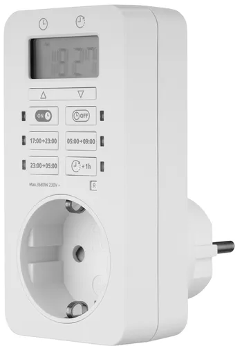 REV Zeitschaltuhr Easy+, digital, weiß 0025030113