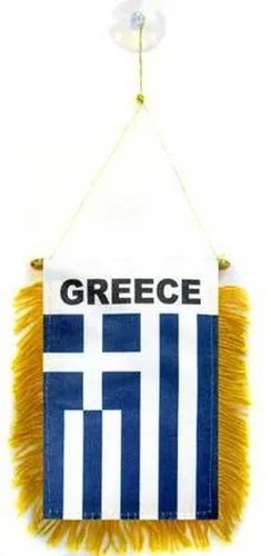 Wimpel GRIECHENLAND 15x10cm - GRIECHISCHE Mini Flagge 10 x 15 cm - Auto Pennant