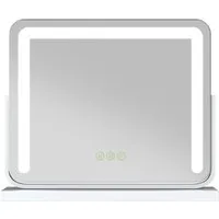 EMKE Kosmetikspiegel mit LED-Beleuchtung - Schminkspiegel mit 3 dimmbaren Lichtfarben und Memory-Funktion, perfekt für präzises Make-up bei jedem Licht. 360° drehbar für optimale Flexibilität und einfaches Handling.