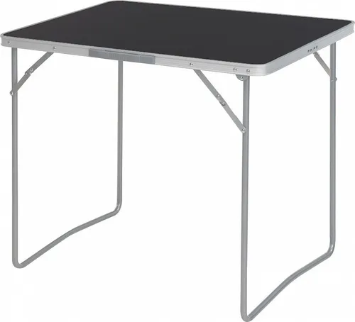 Campingtisch Klapptisch Aluminium Anthrazit 80x60 cm - Faltbarer und tragbarer Campingtisch aus Aluminium, ideal für Garten und Outdoor-Aktivitäten. Mit einem kompakten Packmaß von 80x60x10 cm und einer stabilen Tragkraft von 30 kg.