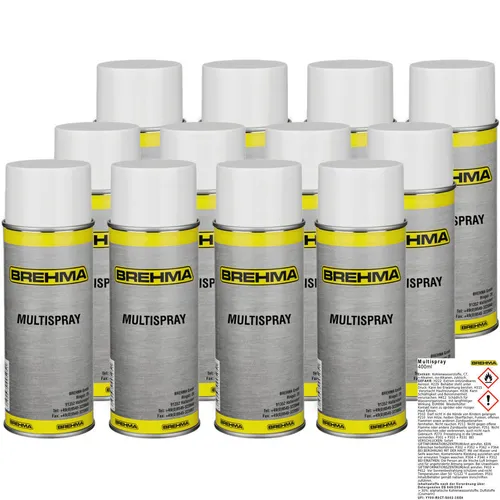 12x BREHMA Multispray 400ml Kriechöl Multifunktionsöl Rostlöser Mehrzwecköl