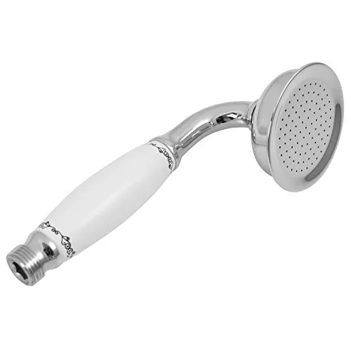 Welfenstein Nostalgie Handbrause 0316 für Wanne u. Dusche mit Keramikgriff Retro