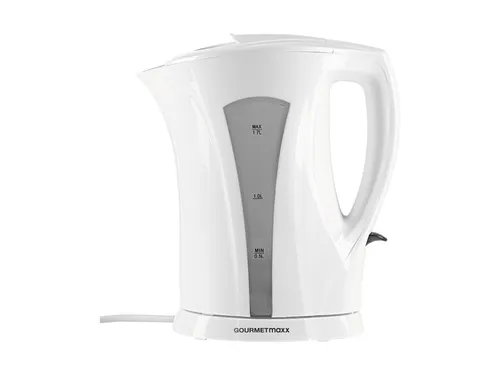 GOURMETmaxx Wasserkocher Kunststoff »13756«, 1,7 l 2200W - Wasserkocher mit 1,7 l Volumen und 2200 W Leistung, bietet automatische Abschaltung für Sicherheit und einen praktischen Einhand-Deckel.