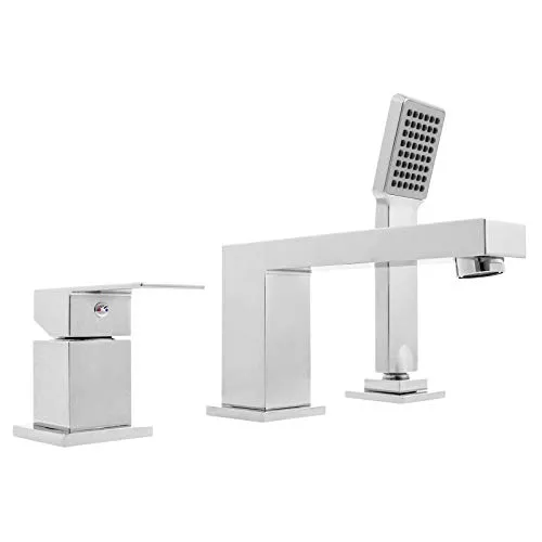 Welfenstein 3-Loch Wannenrandarmatur WRA-75B Armatur für Badewanne Wannenrand