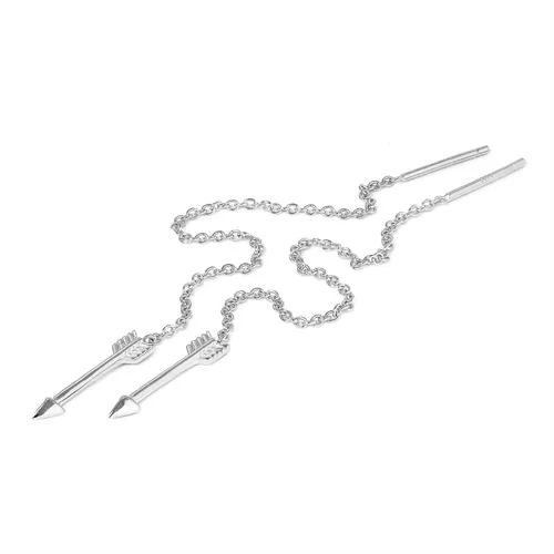 Sterlingsilber Pfeil Durchzieher Ohrringe 925