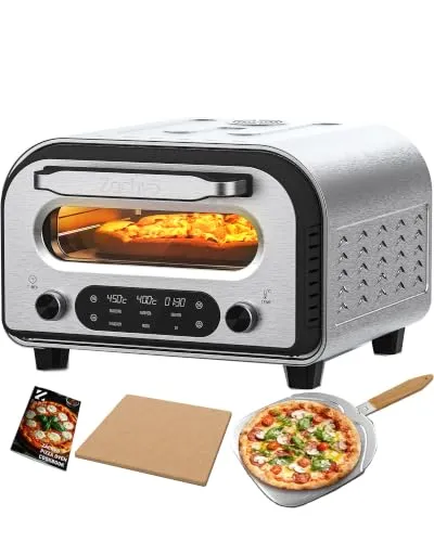 ZACHVO Profi-Pizzaofen Elektrisch 450°C – Neapolitanische Pizza in 90 Sekunden