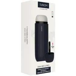 Svakom Sam Neo 2 Pro Interaktiver Masturbator - Interaktives Sexspielzeug mit 5 Saug- und Vibrationsmodi, IPX7 wasserdicht und Bluetooth-fähig für Partnerinteraktionen. Erlebe intensives Vergnügen und verlängerte Höhepunkte!