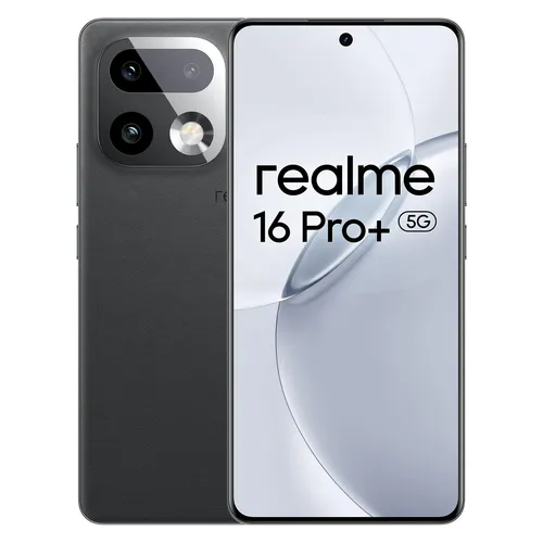 realme 16 Pro+ 5G Smartphone, 256 GB/8 GB, grau, inklusive Ladegerät (256 GB, Grau, 6.80