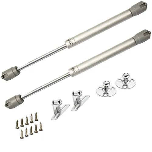 ZFYQ Gasdruckfeder 2 Stück Hydraulisch Pneumatische Küchenschrank Gasfeder Halterung, 100N/10kg Klappenbeschlag Türdämpfer Stoßdämpfer Gasdruckdämpfer, mit Schrauben Befestigungselementen