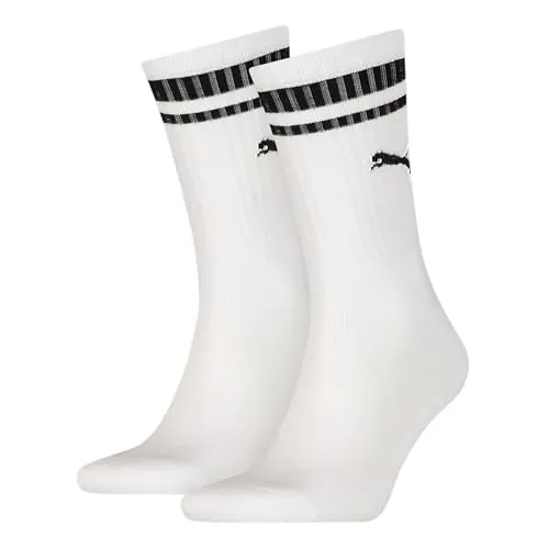 PUMA Socken PUMA UNISEX HERITAGE CREW SOCK (2-Paar) Komfort-Passform, gepolsterte Sohle weiß 39-42