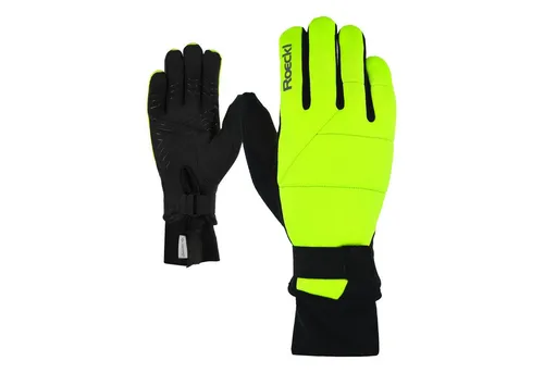 Roeckl Sports Tulfes fluo yellow (2100) - Extrawarme Langlaufhandschuhe - Langlaufhandschuhe Unisex, extrem hoher Kälteschutz mit PrimaLoft Gold Isolierung und WINDSTOPPER Technologie für maximalen Komfort und Wärme bei kaltem Wetter.