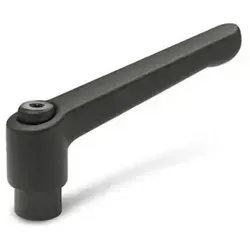 300-108-M14-SW Verstellbare Klemmhebel, Zink-Druckguss, Buchse Stahl brüniert