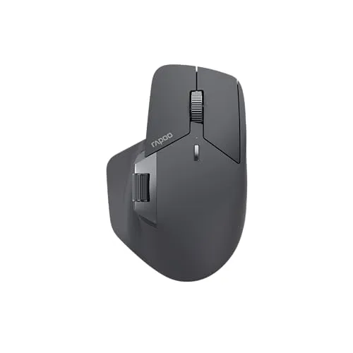 Rapoo MT760LW Kabellose Maus mit Ladegerät - Kabellose Bluetooth Maus in Schwarz, inklusive kabellosem Ladegerät für endlosen Komfort und moderne Eleganz in Ihrem Büro.