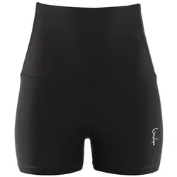 WINSHAPE Damen Functional Comfort Hot Pants Hwl512c - High Waist, Ultra Soft Style, Schwarz, XL EU - Hotpants mit Bauch-Weg-Effekt durch High Waist-Bund, ultra weichem Funktionsstoff und temperaturregulierendem Effekt. Ideal für Fitness, Pilates, Yoga und Freizeit - umweltfreundlich!