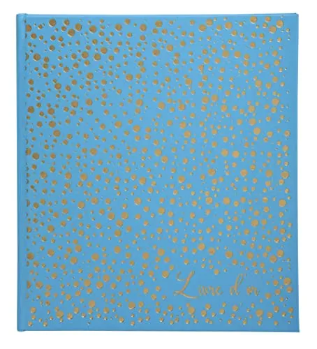 Exacompta 16156E Fotoalbum PLUM' 300 Fotos 60 weiße Seiten im Format 29 x 32 cm Einband aus violettem Kunstlederpapier mit geprägten goldenen Punkten und Beschriftung