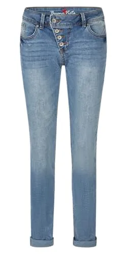 Buena Vista Damen Jeans Malibu Stretch Denim - M, Light Stone - Damen-Jeanshosen in internationaler Größe für optimale Passform und maximalen Tragekomfort, ideal für modebewusste Frauen.
