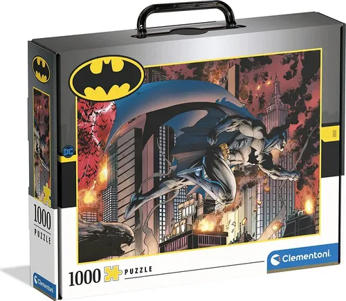 Clementoni 39678 - Puzzle Batman in Suitcase, 1000 Teile für Erwachsene und Kinder ab 10 Jahren, umweltfreundlich und ideal für die ganze Familie