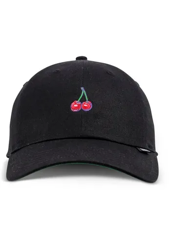 Djinns DNC Cherry Black - 6 Panel Dad Cap - Stylische Baseballcap mit leicht vorgebogenem Schirm, verstellbar am Hinterkopf, ideal für jeden Kopf
