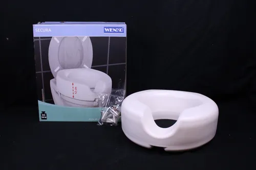 S1 WC-Sitz-Erhöhung SECURA 17 x 41,5 x 44 cm - Toilettensitze, bietet zusätzliche Sicherheit und Komfort für Senioren und Personen mit eingeschränkter Mobilität.