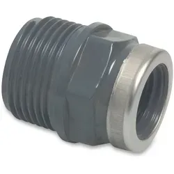 Profec - Reduzierstück Verstärkt, Pvc-u, 2 Zoll Ag X 3/4 Zoll Ig,10 Bar, Grau