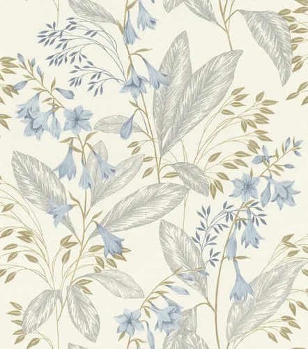 Rasch Vliestapete Beltesto Blau Floral 794441 - Moderne Vliestapete mit floralem Muster, ideal für jeden Raum. Mit 5,33 m² Abdeckung und einfacher Verarbeitung – für eine stilvolle Wandgestaltung.