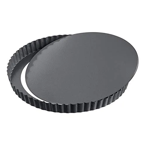 GF - Quicheform mit Hebeboden - Antihaftbeschichtung herausdrückbarer Hebeboden - Obstkuchenform und Backform mit Entfernbarem Antihaftbeschichtung - Schwarz - Ø 24 cm