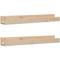 vidaXL Wandregale 2 Stk. aus massivem Kiefernholz 80x12x9 cm - Regale aus massivem Kiefernholz, ideal zur Aufbewahrung und Präsentation deiner Lieblingsstücke. Verleihe deinen Wänden mit diesen dekorativen Regalen einen rustikalen Touch!