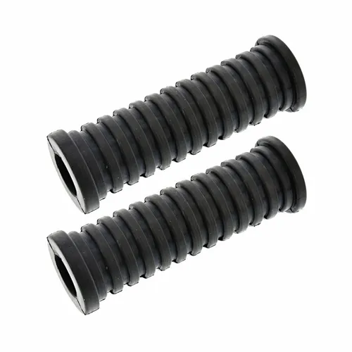 2x Fußrastengummis, moderne Form, Mokick