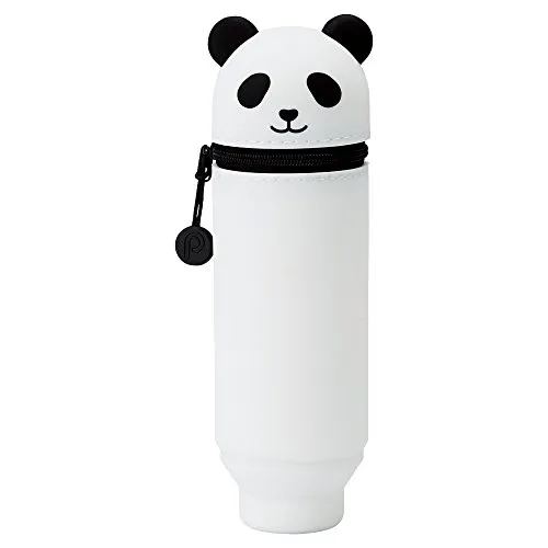 LIHITLAB Kawaii Federmäppchen mit japanischem Panda-Motiv, für Schule, Büro, Uni, niedlicher Schulbedarf, Tier-Stifthalter, Teenager, Mädchen, Reise-Kosmetikaufbewahrung, Künstler-Federmäppchen