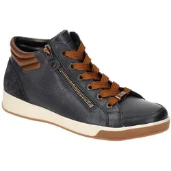 ara Damen ROM Sneaker - BLAU/Marrone, 37.5 EU - Damen-Sneaker mit Wechselfussbett und High Soft Bamboo für optimalen Komfort und Fußgesundheit.