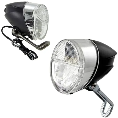 Fahrrad-Dynamo-Frontlampe mit Halterung