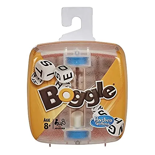 Hasbro Boggle Brettspiel - Gesellschaftsspiel für 1-4 Spieler ab 8 Jahren, fördert Wortschatz und Denkfähigkeit, ideal für spannende Spielabende.