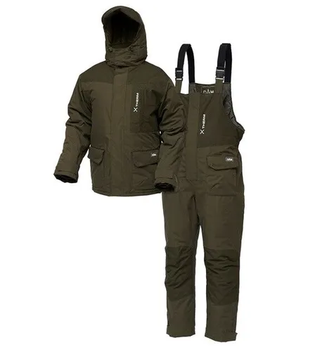 DAM XTHERM WINTER SUIT XXL GREEN - Anzüge für Unisex Erwachsene, 2-teiliges Winter-Outfit in Grün, ideal für kalte Tage beim Angeln mit optimaler Wärmeisolierung.