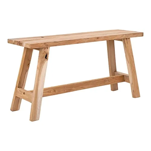 House Nordic Bank Barcelona Teak Holzbank 90 cm - Elegante 90 cm Teakholzbank für Garten oder Wohnung, langlebig und wetterfest, ideal für gemütliche Stunden im Freien.