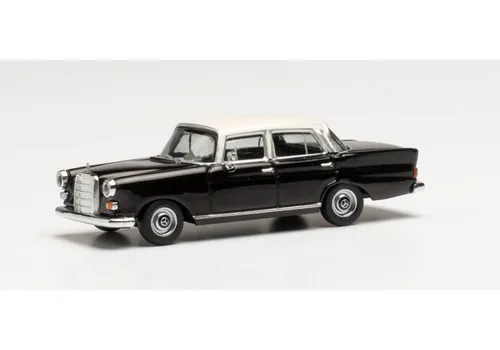 Herpa  430739-002 Mercedes-Benz 200 Heckflosse schwarz/weiß 1:87 NEU Ovp